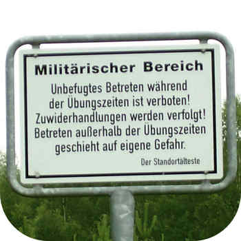 Schild Wahner Heide